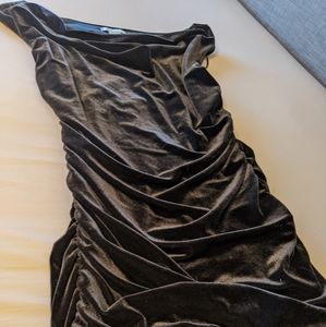 Black Velvet Slinky Dress